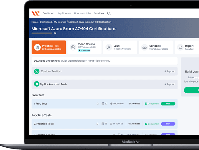 whizlabs mobile view