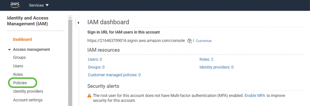 Identity and Access Management Dashboard