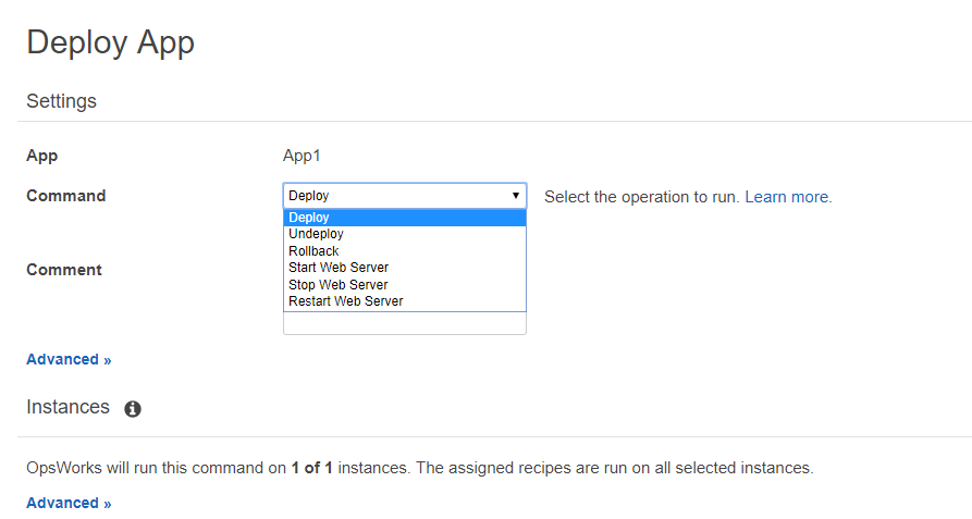 Opswork Deploy app
