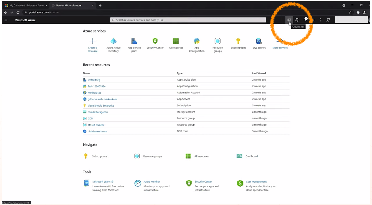 azure portal