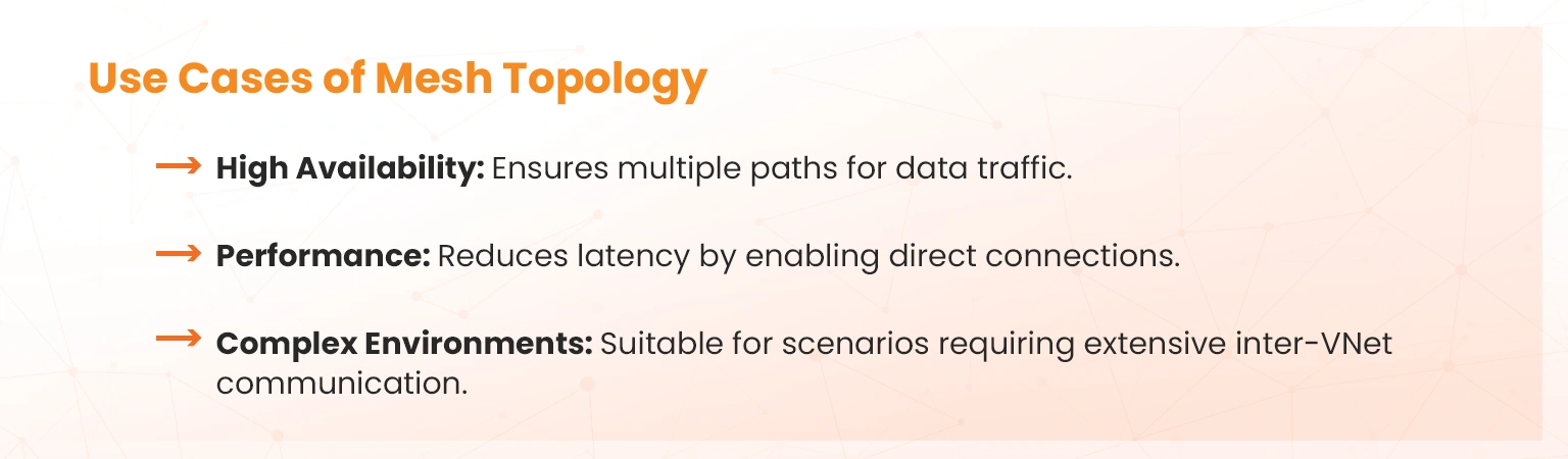 use cases of mesh topology