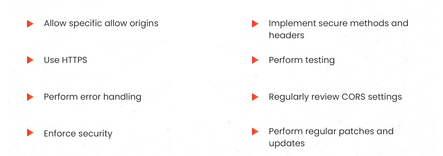 best practices for using cors on azure